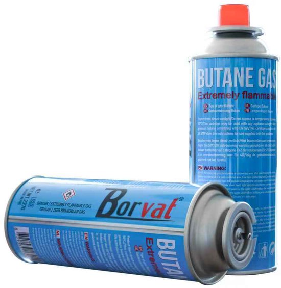 BORVAT® - Butaangas Cartridge Set - 227g - 8 Stuks - Camping Kooktoestel & Verwarming van Borvat — afbeelding 4