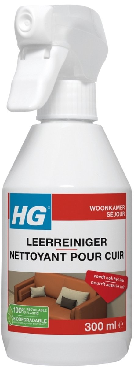 1 x HG Leerreiniger 300 ml - Leer Reinigen - Leer Voeden - Leer Verzorging - Leer Schoonmaken - Leer Behandelen