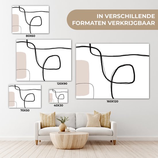 Tableau Peinture Abstrait - Pastel - Minimalisme - 80x60 cm - Décoration murale