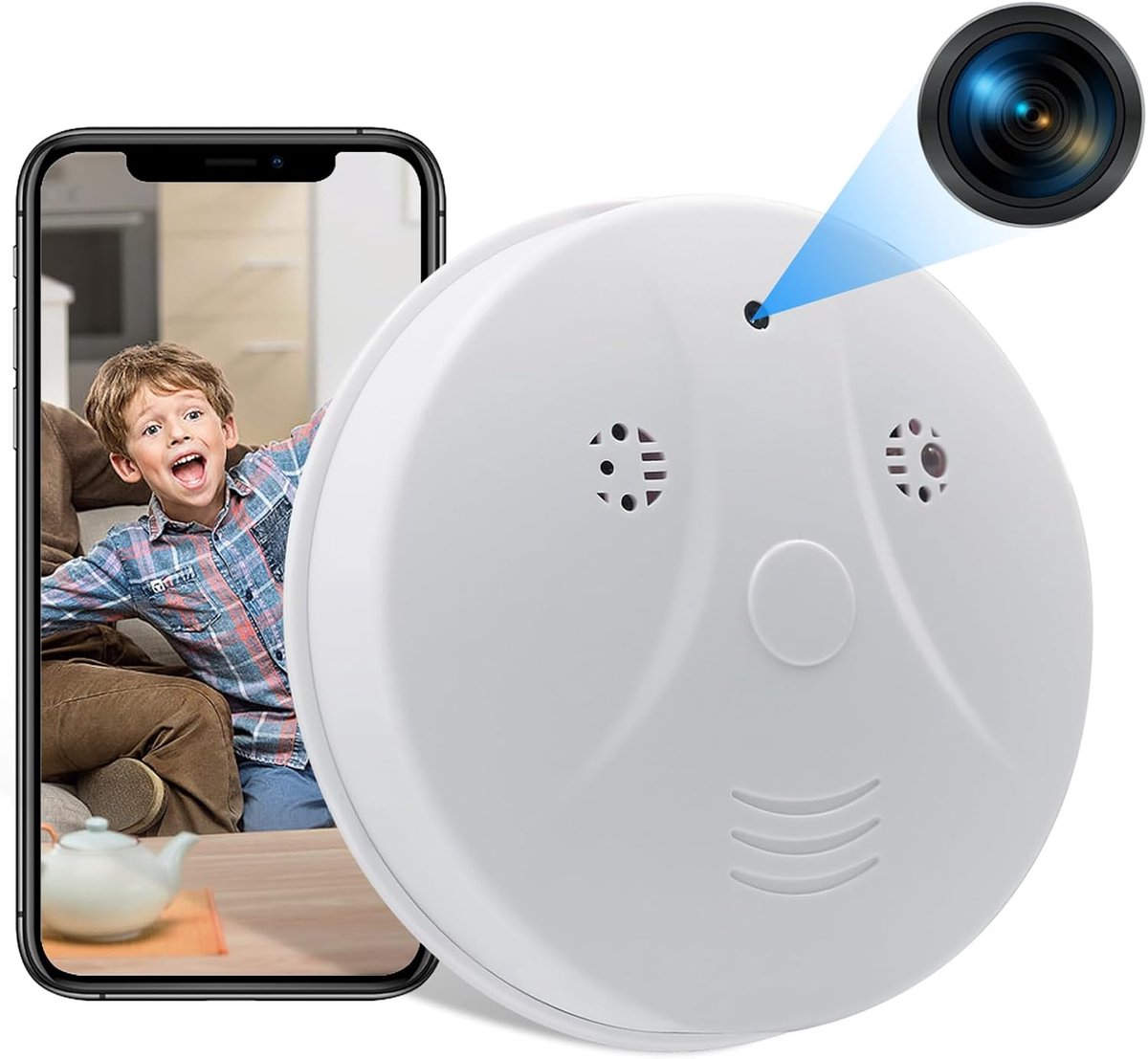 Verborgen WiFi-camera met HD 1080P, Nachtzicht en Bewegingsdetectie voor Thuisbewaking
