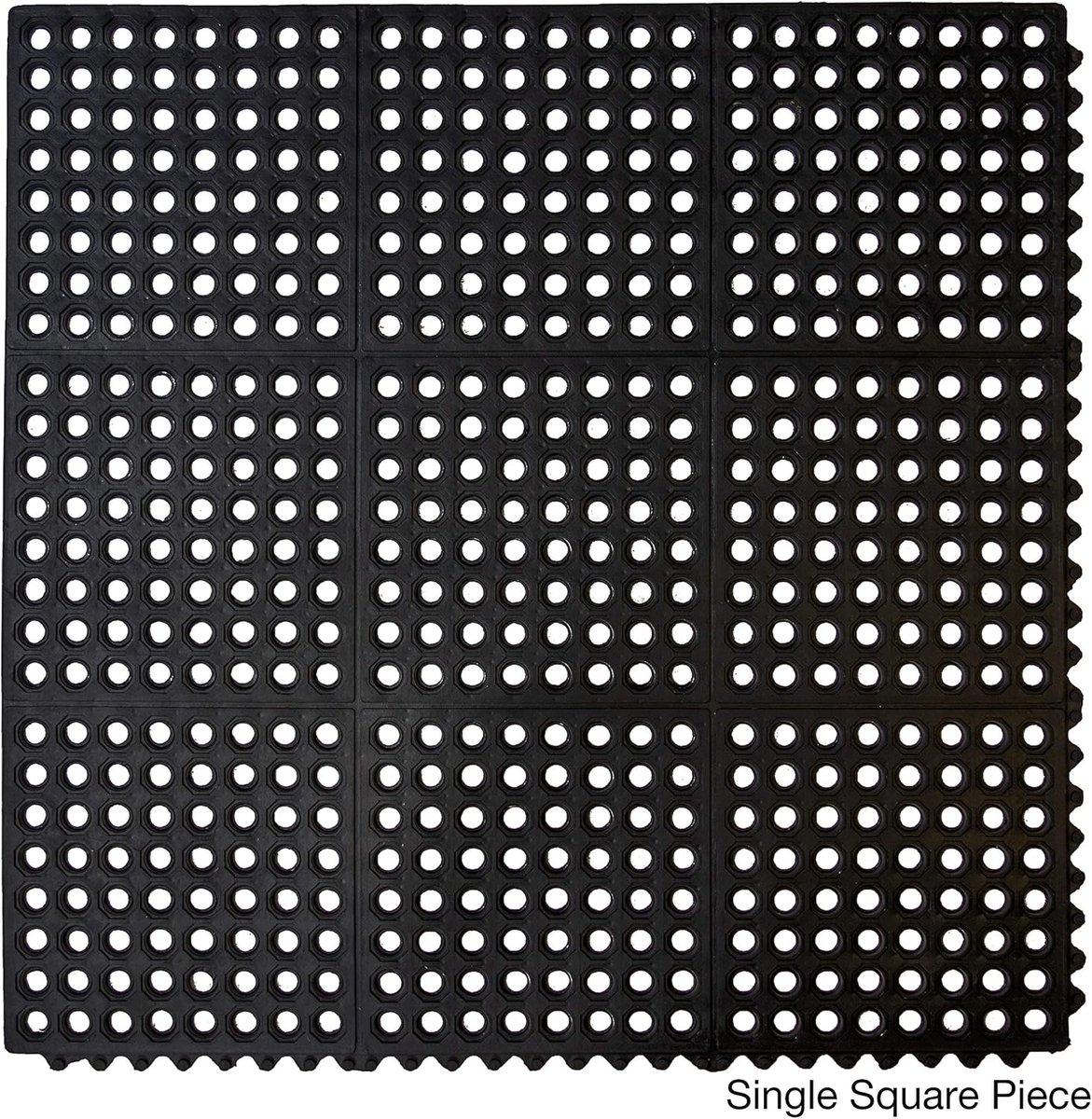 Interlocking vloersysteem 3' x 3', Zwart - Duurzaam en Onderhoudsvriendelijk