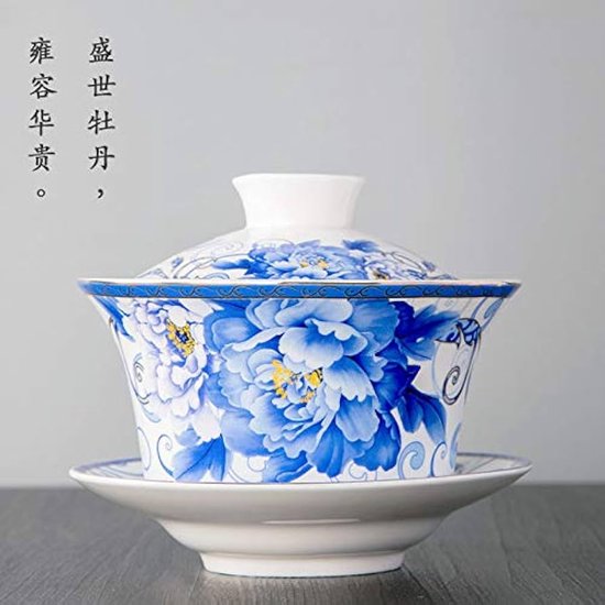 HwaGui-Ensemble de Tasse de Porcelaine Blanche Chinoise de 4 HwaGui-Ensemble de Tasse de Porcelaine Blanche Chinoise de 4