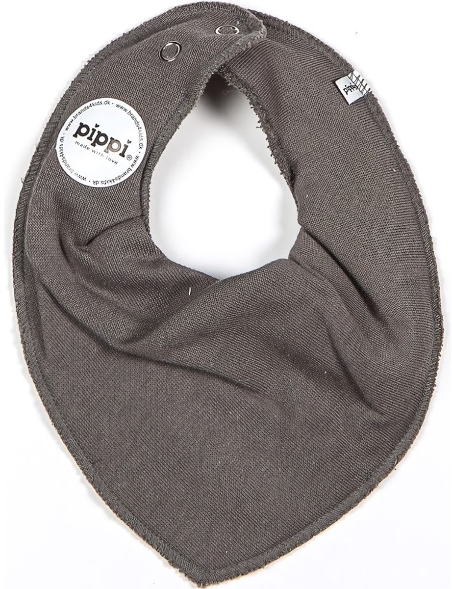 Pippi Slabbetje Bandana Junior Polykatoen Bruingrijs One-size