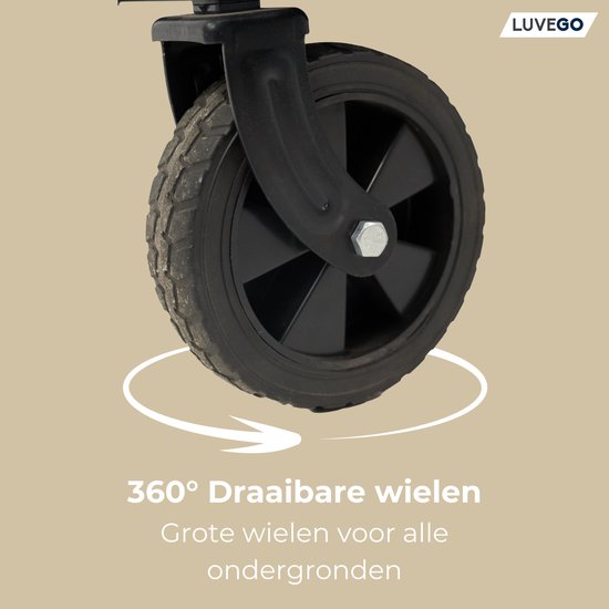 Luvego Opvouwbare Bolderkar - 80KG Draagkracht - Stevige Wielen - Compact Opvouwbaar van Merkloos — afbeelding 5