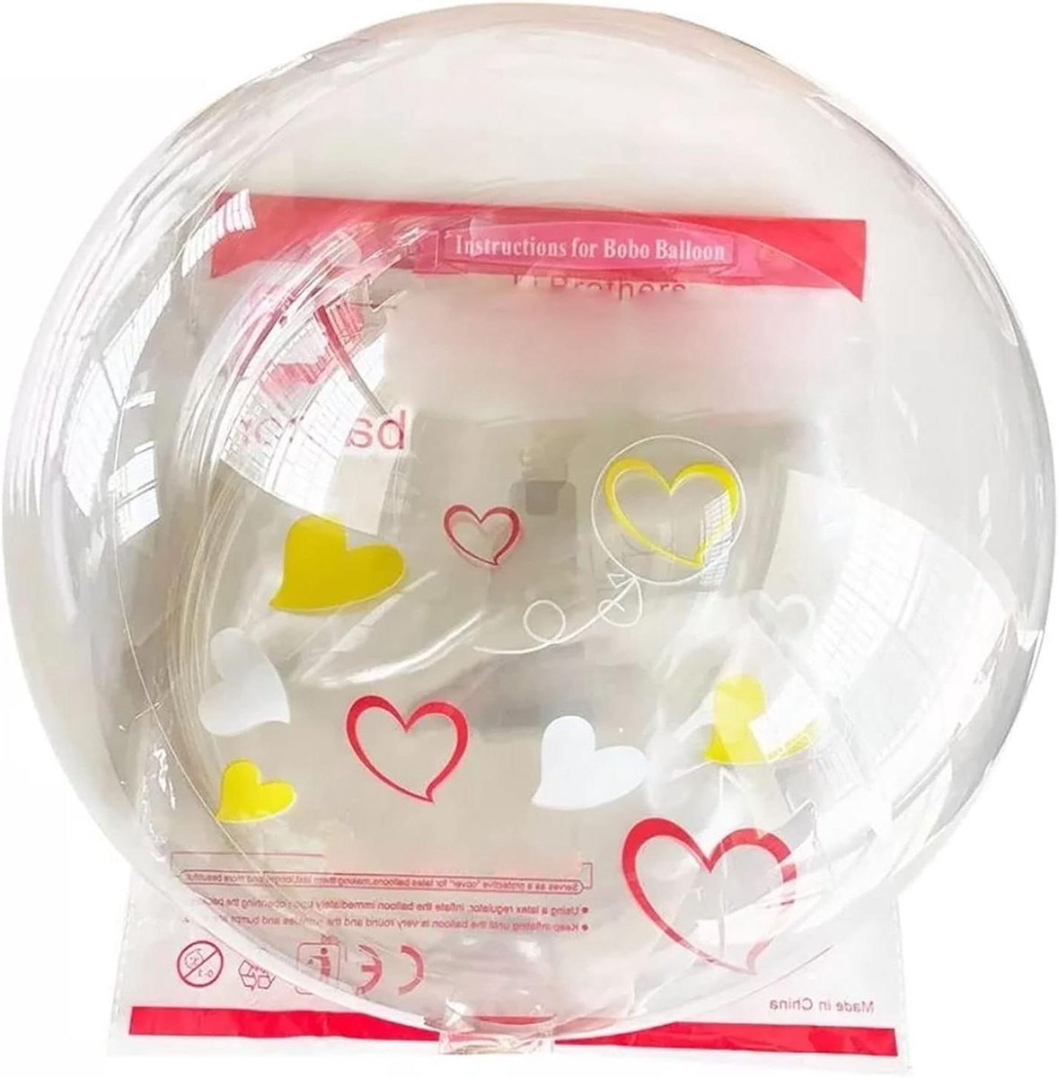 JHubers Goods - 10 Pack Bobo-ballonnen, Herbruikbare Doorzichtige Ballonnen Voor Bruiloft en Verjaardagsfeestje, Decoratie met Brede Mond