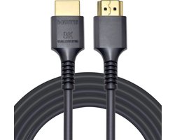 JUALL HDMI Kabel 2.1 - Ultra High Speed 48Gbps - 4K TV 120Hz & 8K 60Hz - eARC, HDR, Dolby Atmos - Geschikt voor PS5, Xbox Series X|S - 3 Meter - Zwart