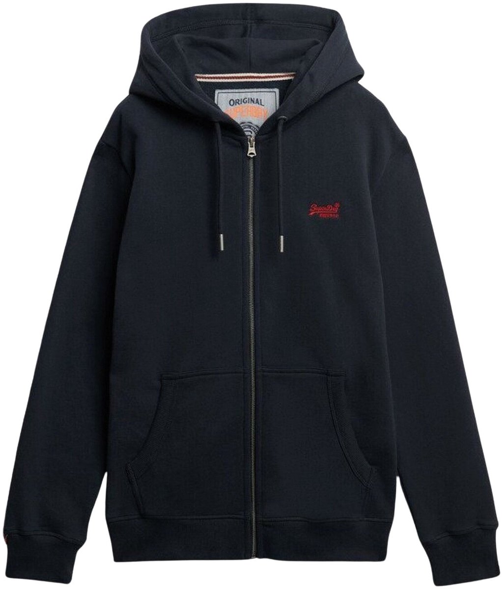 Superdry ESSENTIAL LOGO ZIP HOODIE HB Heren Trui Eclipse Marineblauw
