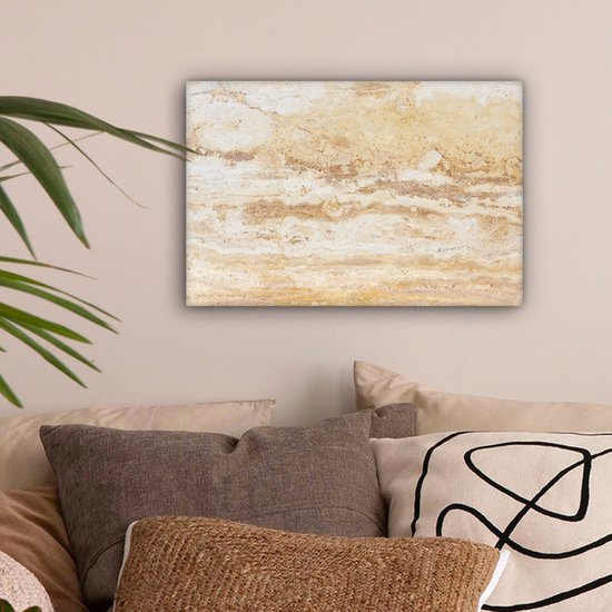 Peintures sur toile Marbre - Sable - Texture - 30x20 cm - Décoration murale