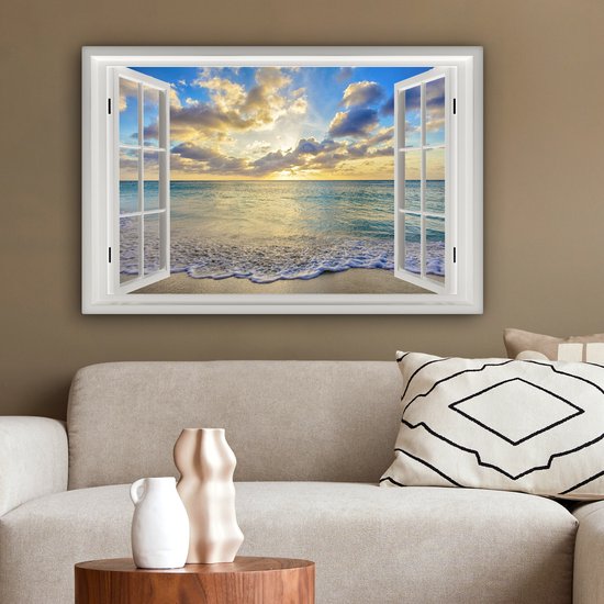 Peintures sur toile See Through - Water - Mer - 90x60 cm - Décoration murale
