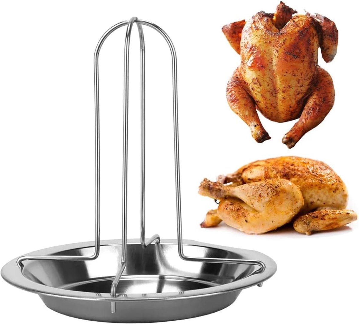 Inklapbare Kippenbrader van Roestvrij Staal voor Oven en Grill