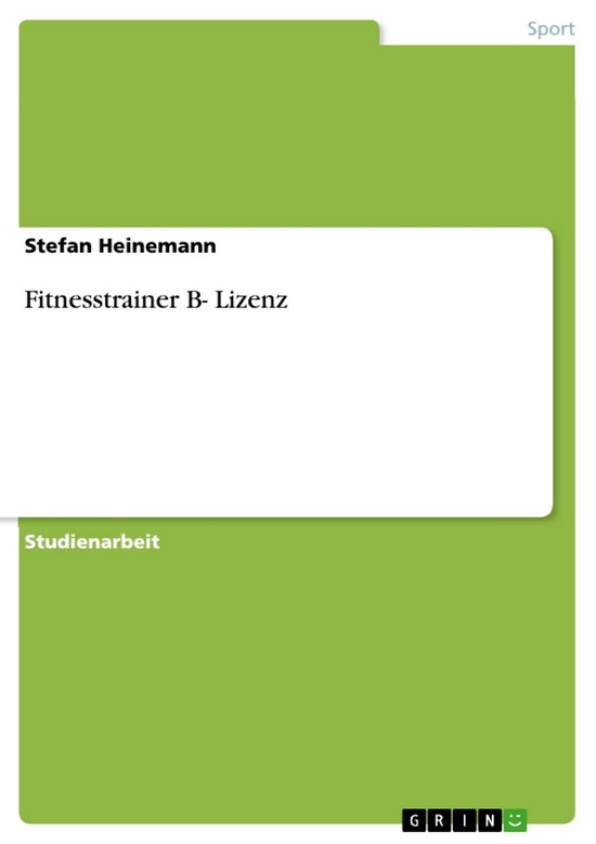 Fitnesstrainer B- Lizenz - cover