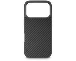 Coque BlackRock compatible avec l'iPhone 17 Pro Max - Coque Robust en carbone - Zwart