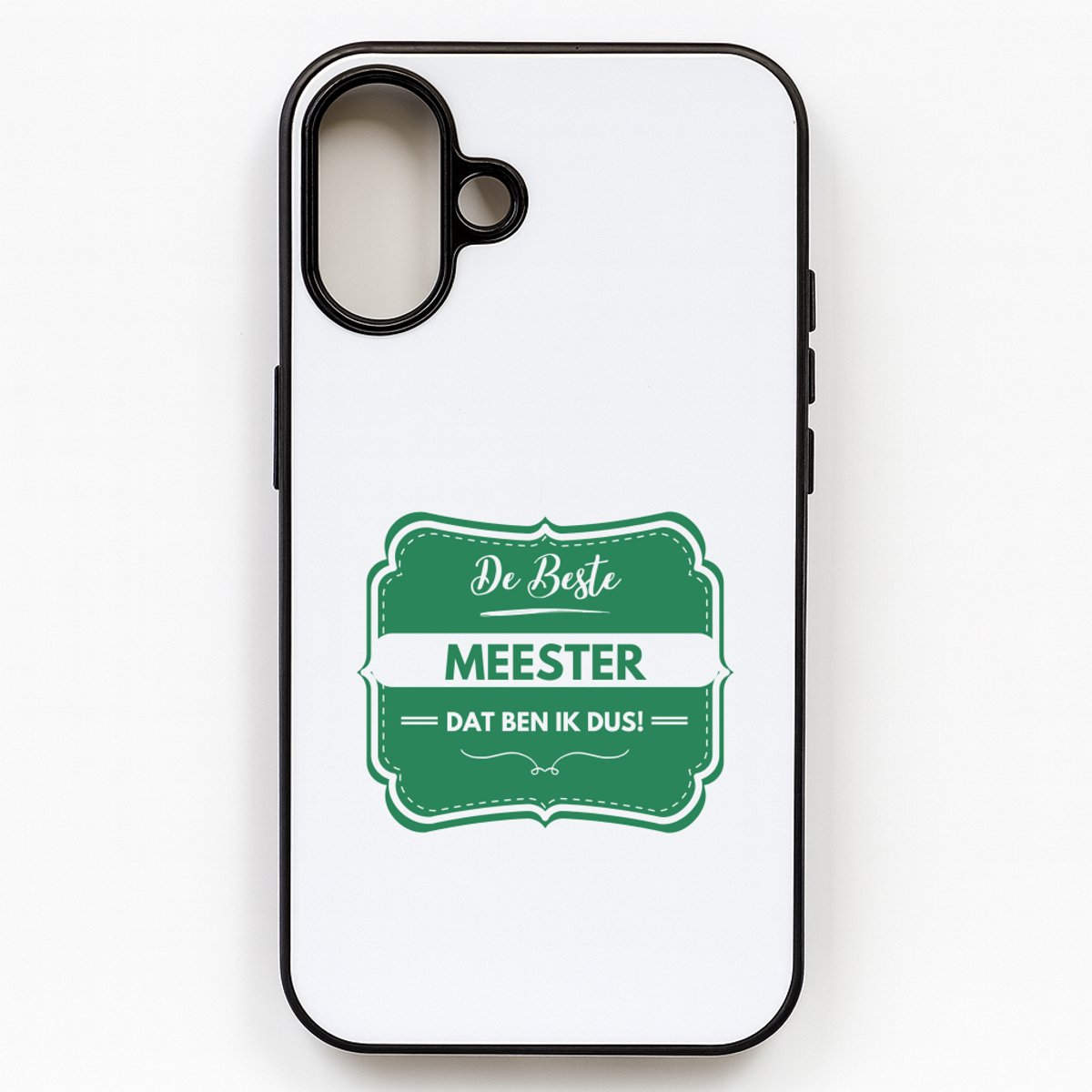 Hacebo® - De beste meester telefoonhoesje - Meester - beste meester - telefoonhoesjes - school - verjaardagscadeau - afscheidscadeau - hoesje geschikt voor iPhone 16