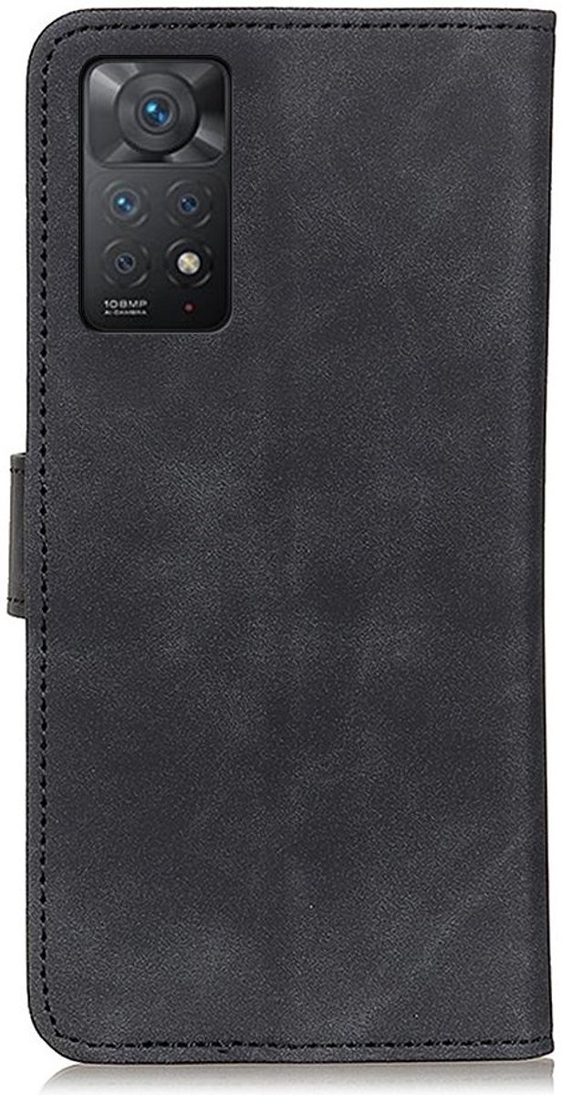 KHAZNEH Xiaomi Redmi Note 11 Pro Hoesje Vintage Wallet Book Case Zwart