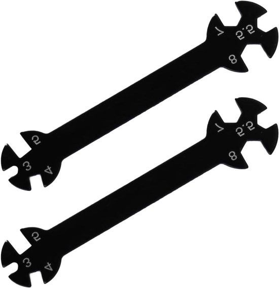 Allecto Plus - RC Wrench Tool Set voor Modelauto's | M3 M4 M5 M5.5 M7 M8 Nuts | Multifunctioneel Handgereedschap voor Montage en Onderhoud