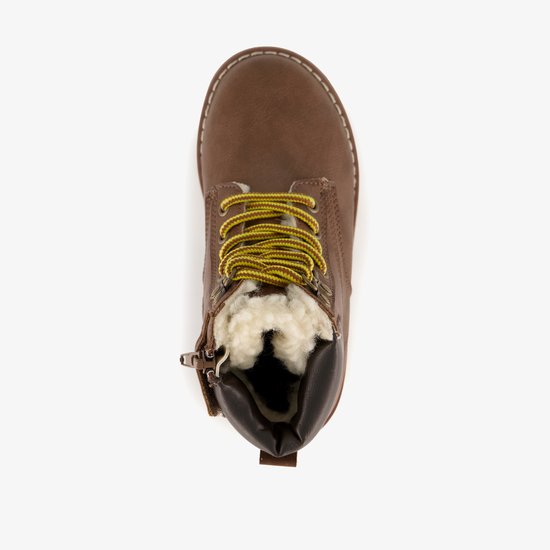 Bottes à lacets garçon doublées Blue Box marron cognac - Pointure 34