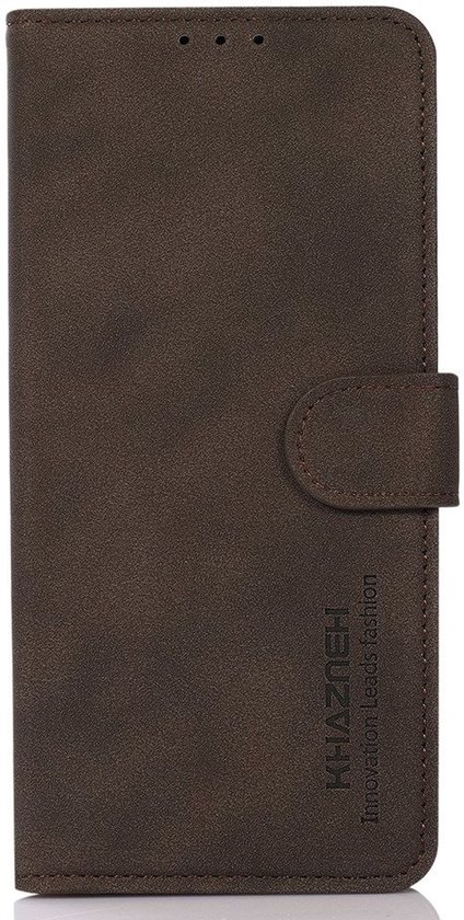 KHAZNEH Housse Motorola Moto G51 Retro Wallet Book Case Marron