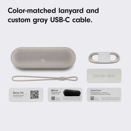 Beats Pill x Kim Kardashian Bluetooth Speaker - Gen3 - Light Gray van Beats — afbeelding 3