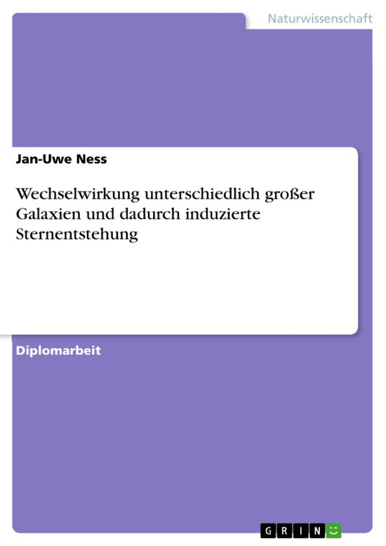 Wechselwirkung Unterschiedlich Gro�Er Galaxien Und Dadurch ... - cover