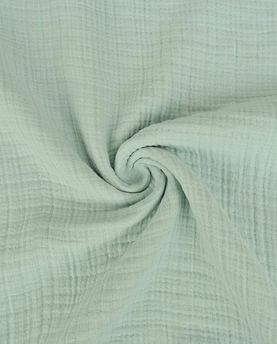 Tissu hydrophile 6 couches - Vert ancien 426 - Au mètre - 100 % Katoen - Extra large 170 cm - Doux et respirant - Convient aux produits pour bébé, Vêtements et Draps