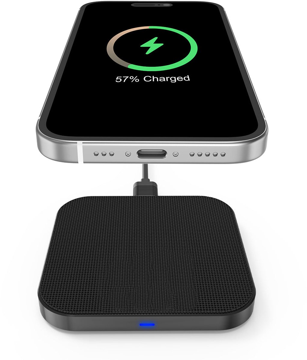 Rixus Boost 15W Wireless Charging Pad Black