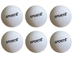 SportX Tafeltennis ballen - 6x st - 40 mm - ping pong balletjes - pingpongballen - speelgoed