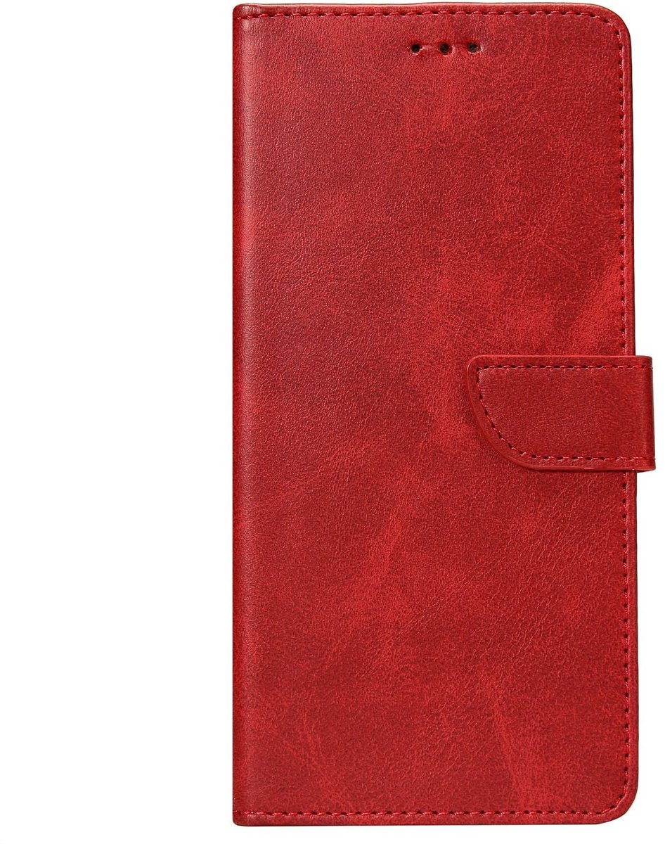 Rixus Bookcase For Apple iPhone 14 Dark Red