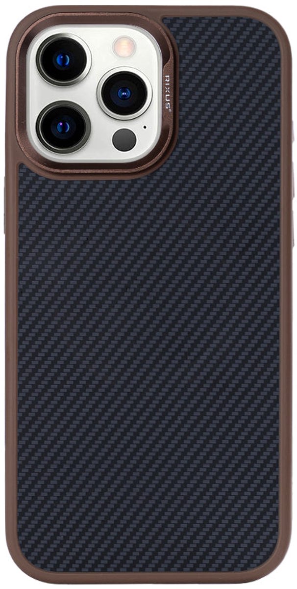 Rixus Mag Carbon With MagSafe For Apple iPhone 12 Pro Max Brown