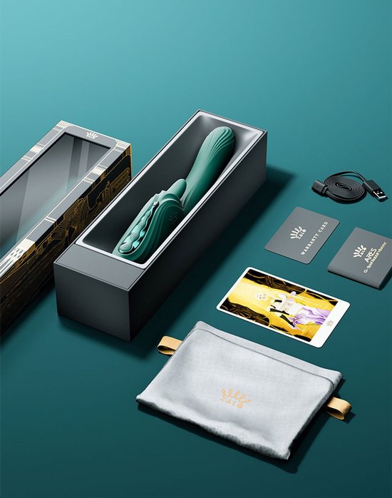 ZALO - Ares - Vibromasseur lapin point G chauffant - Contrôle par application - Vert émeraude