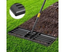 Gazonrakel - Grasrakel - Tuinrakel - Egaliseerrakel - Topdressing - Zand verdelen - Tuinieren - Gazon egaliseren - RVS - Ergonomisch