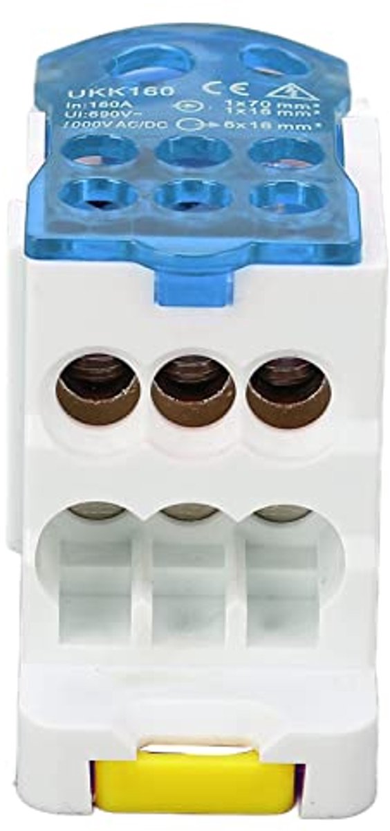 Terminalverdeelkast 690V 160A DIN-rail Voedingsaansluitdoos voor Elektriciteit (BLAUW)