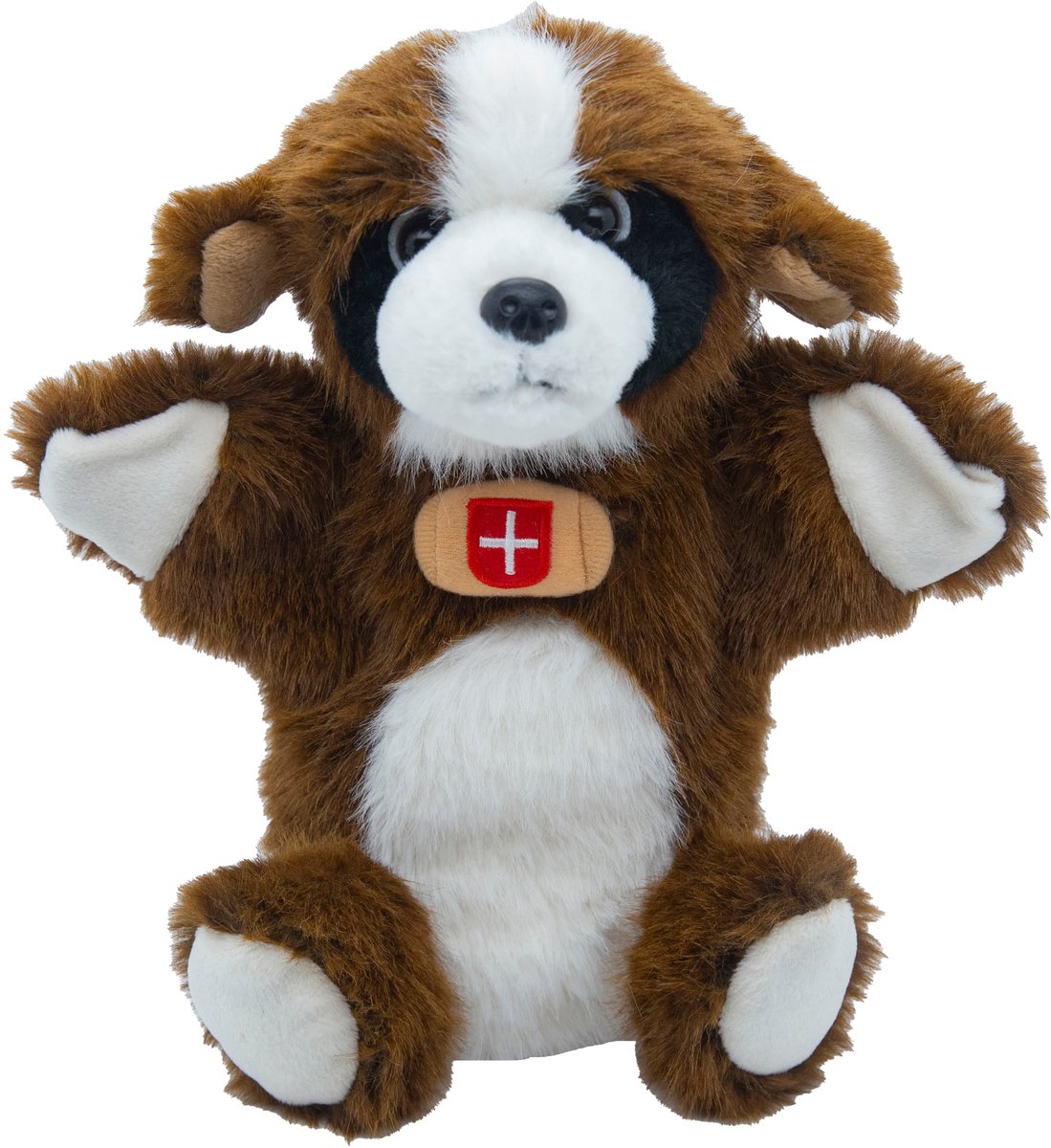 Cute since 1999 - Knuffel handpop St. Bernard - Hond knuffel - Handpop voor poppenkast - 24cm