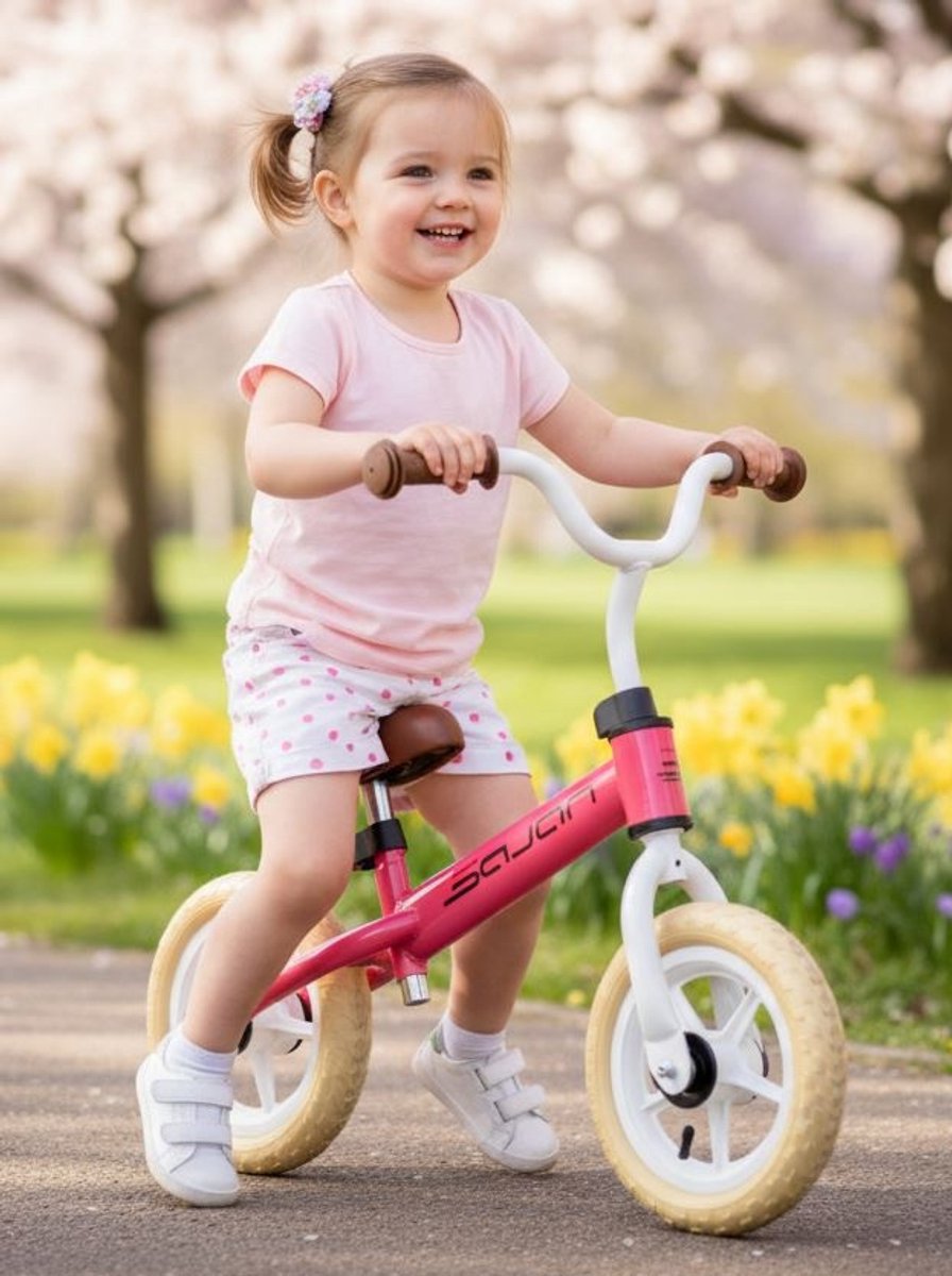 Sajan Loopfiets - Wit-Roze