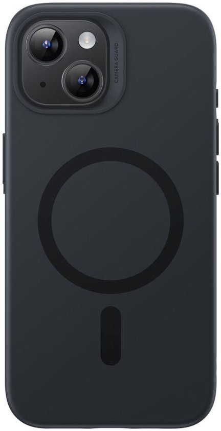 ESR Cloud Soft HaloLock Case Convient pour Apple iPhone 15 - Compatible avec MagSafe et HaloLock - Coque arrière en Siliconen - Coque de protection magnétique - Zwart