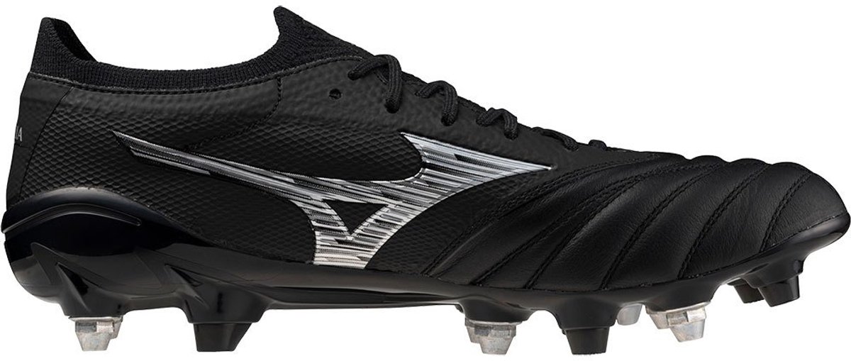 Mizuno Morelia Neo IV Beta Japan mix voetbalschoenen in zwart, EU 43, met K-leer en een blootsvoets gevoel.