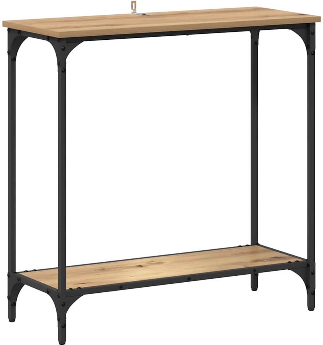 vidaXL Wandtafel - artisanaal - eikenkleurig - 75 - x - 30.5 - x - 75 - cm Artisanaal eikenkleurig