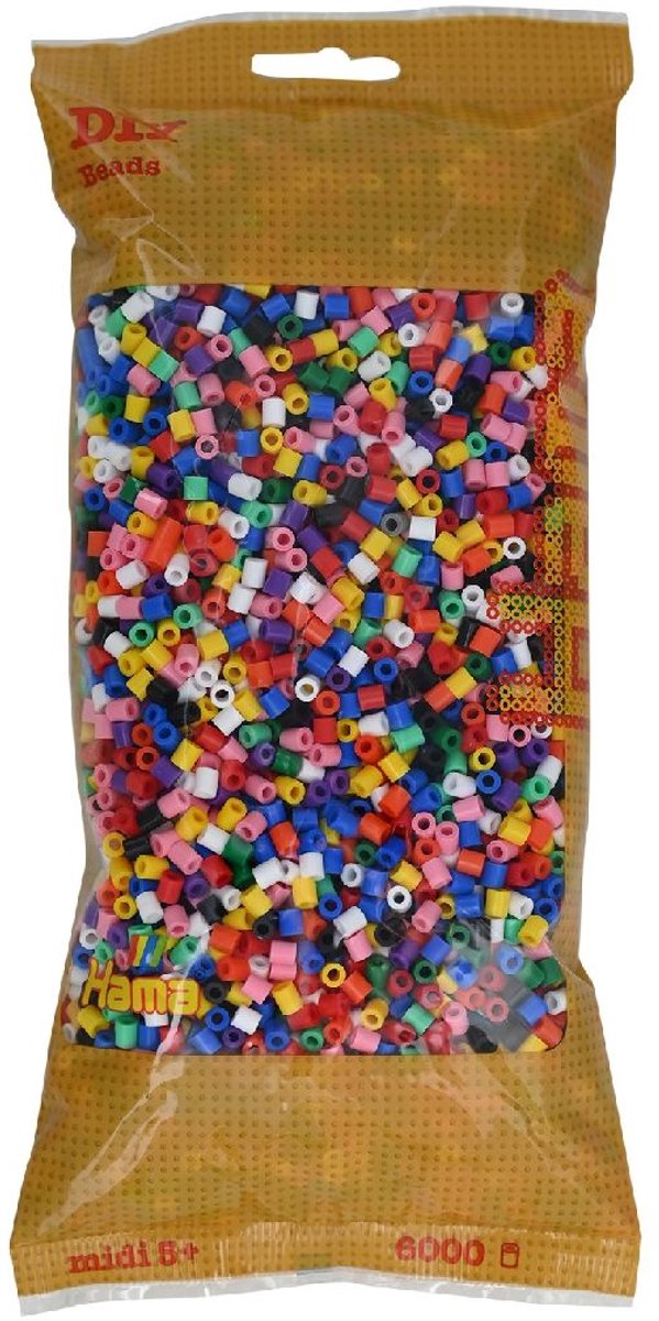 Hama Strijkkralen Mix 00 – Grote zak met 6000 kralen — cadeau in Spellen & Speelgoed - foto 3