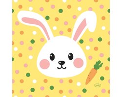 Paasservetten Hoppy Easter 33x33 cm