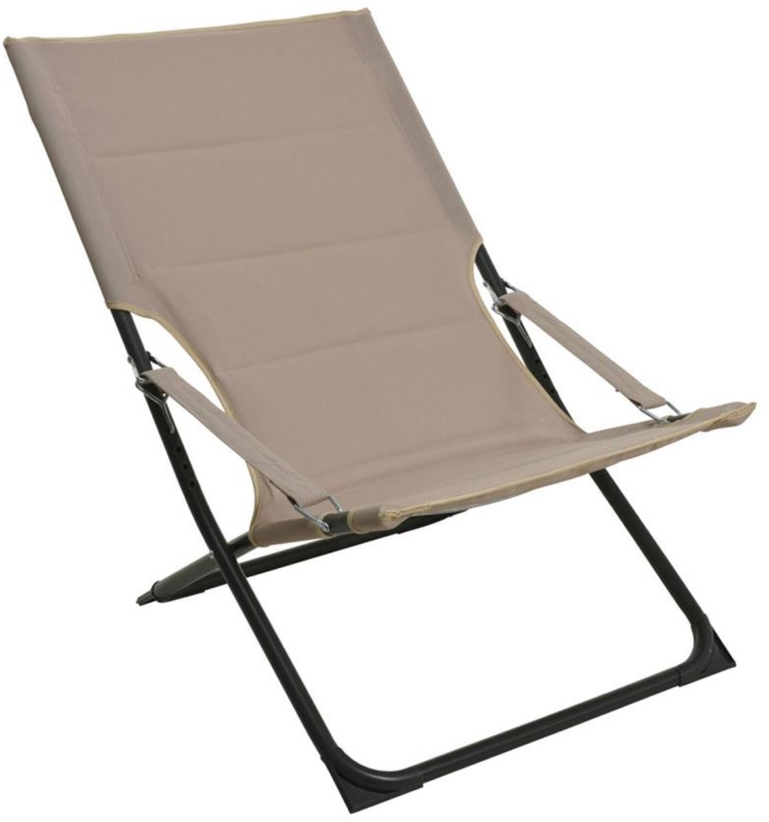 Opvouwbare Ligstoel Padded - 4 Posities - Beige