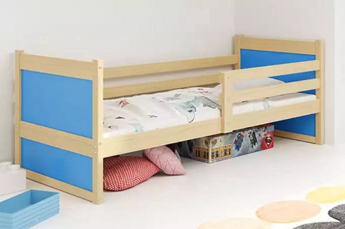 BMS - Eenpersoons Jeugdbed - 90x200 cm - Blauw - Met Matras
