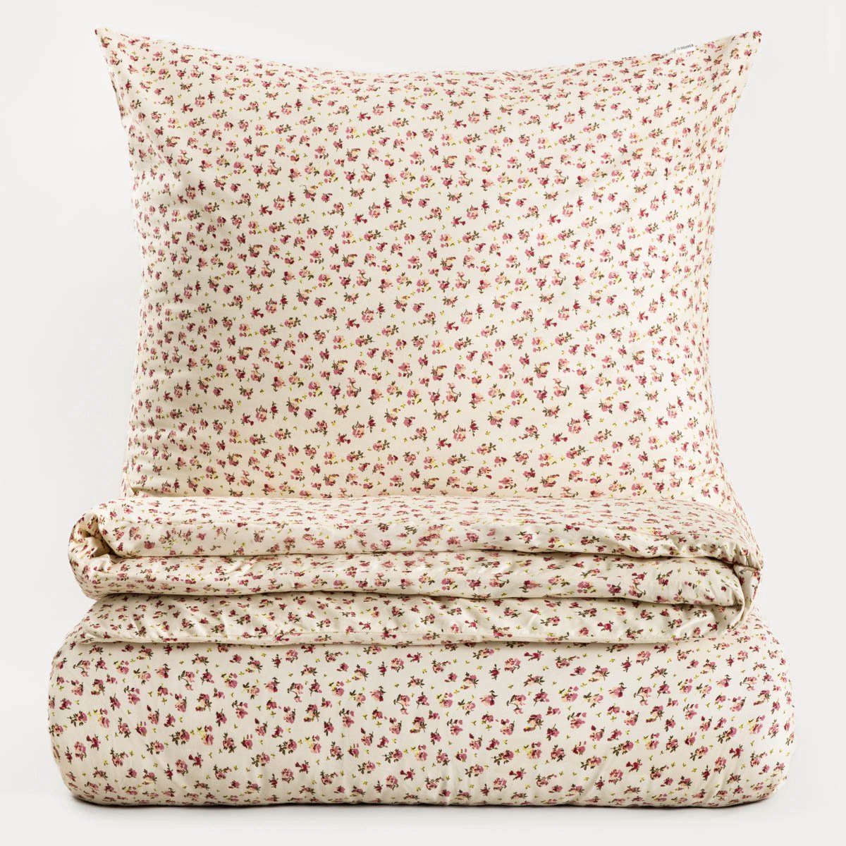 HOMLA BEDDING - Beddengoed - Dekbedovertrek - Satin - 220x200 cm + 2x70x80 cm - Rose Pattern