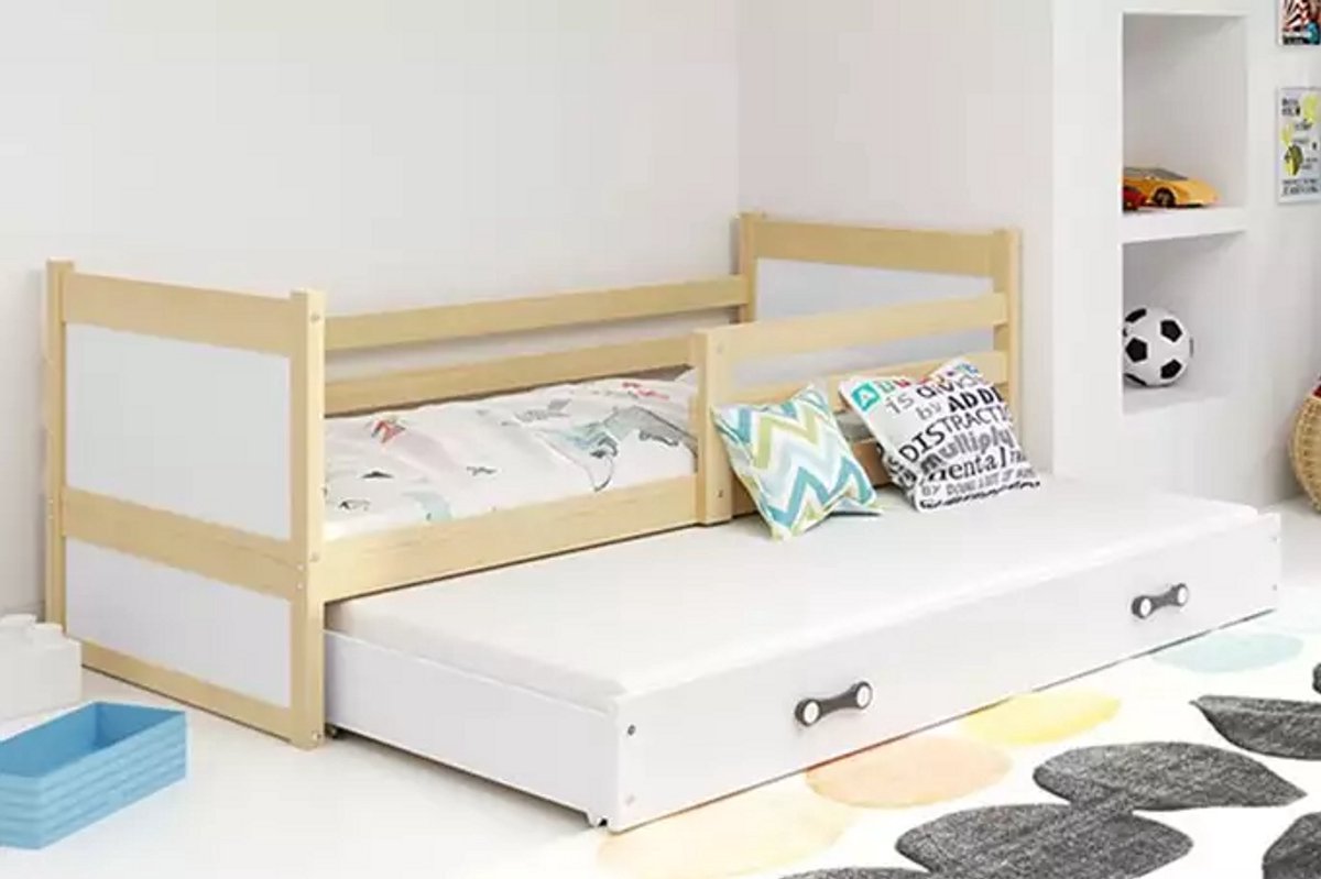 BMS Pull-Out Jeugdbed - 90x200 cm - Pine/White