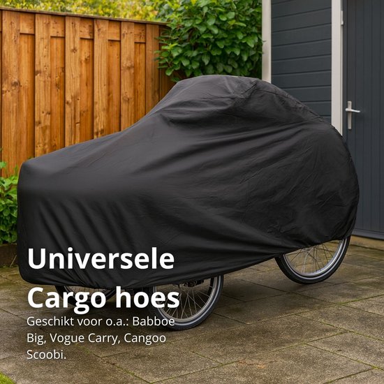 Maxxcovers Cargo Housse de vélo Cargo avec 3 Roues - Zwart - Vogue - Cangoo - Qualité A - Imperméable
