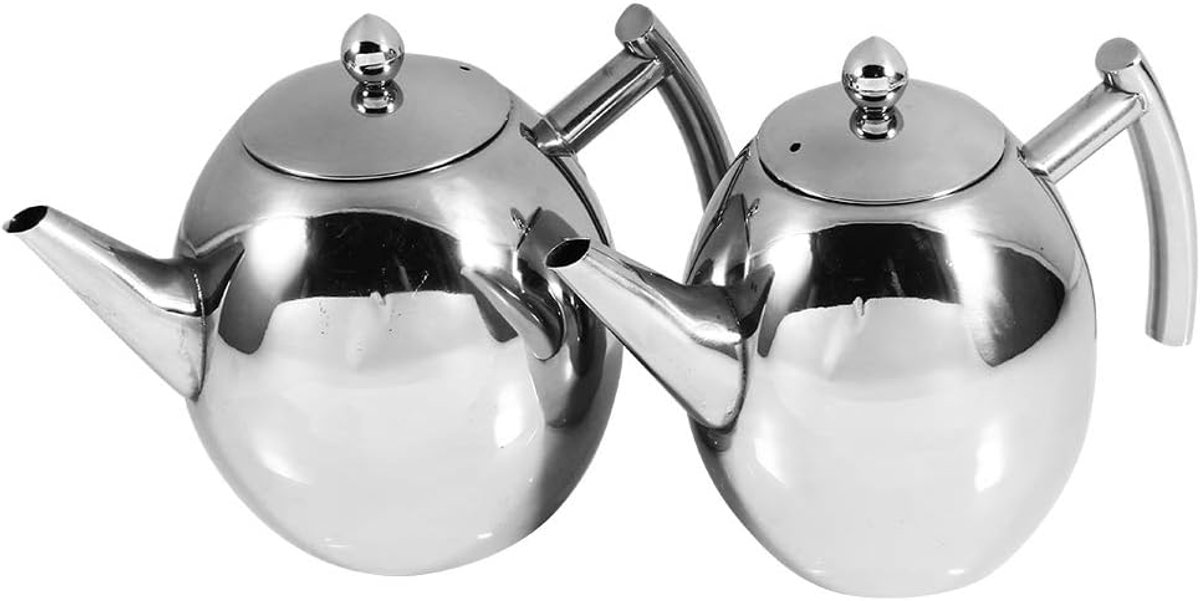 Duurzame RVS Theepot - Koffiepot Kettle Met Grote Filtercapaciteit - 1000ml/1500ml (1500ml)