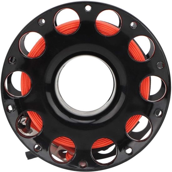 30m Duik Reel - Mill Orange - Line Dive Coil - Plastic Diving Reel - RVS Double Tip - Click Clip - Ideaal voor Cave Diving - Technisch Duiken - Diverse Toepassingen — afbeelding 5