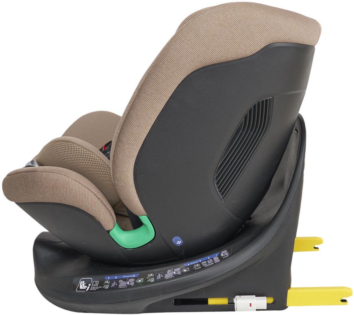 Prénatal autostoel Senna - 360° Rotatie - i-Size Veiligheid - Isofix & Support Leg - Geen losse base nodig - Taupe bruin - 0-36 kg – foto 4