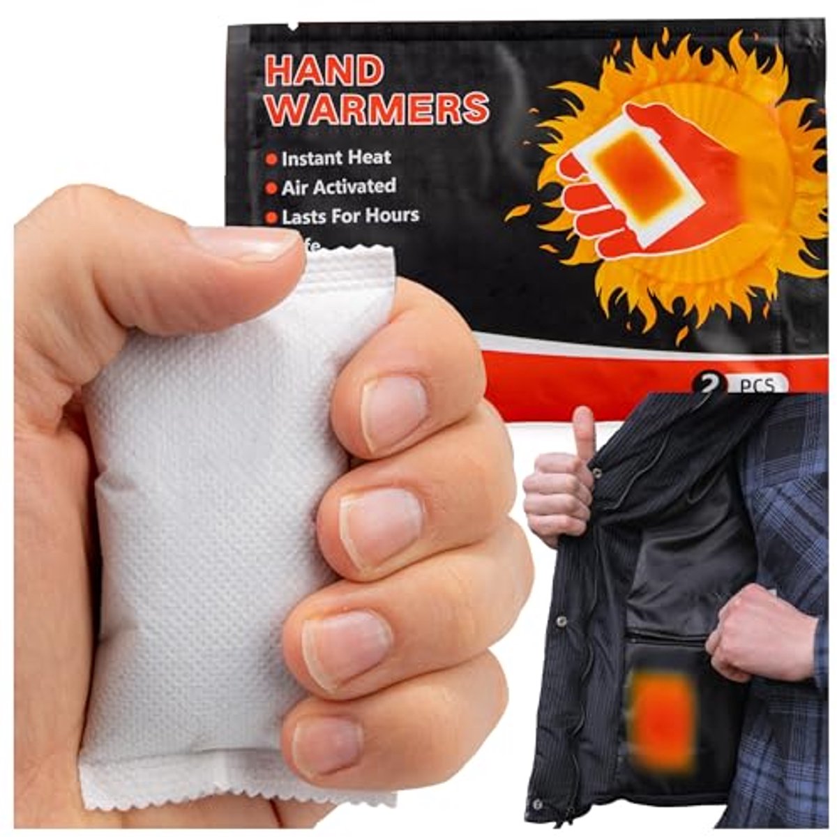Luchtgeactiveerde Handwarmers voor 8 Uur Warme Handen - Ideaal voor Outdooractiviteiten en Koude Dagen