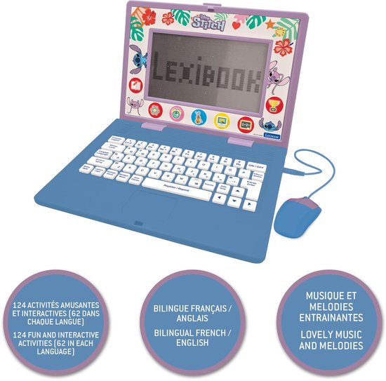 Ordinateur portable Lilo & Stitch avec 170 activités - EN/ FR