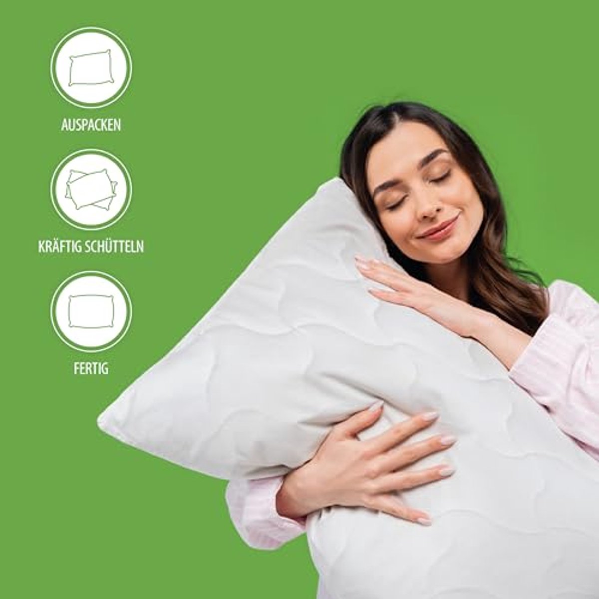 Ademend Aloe Vera Kussen - Set van 2, 40 x 80 cm, Hypoallergeen, Comfort voor Allergieën