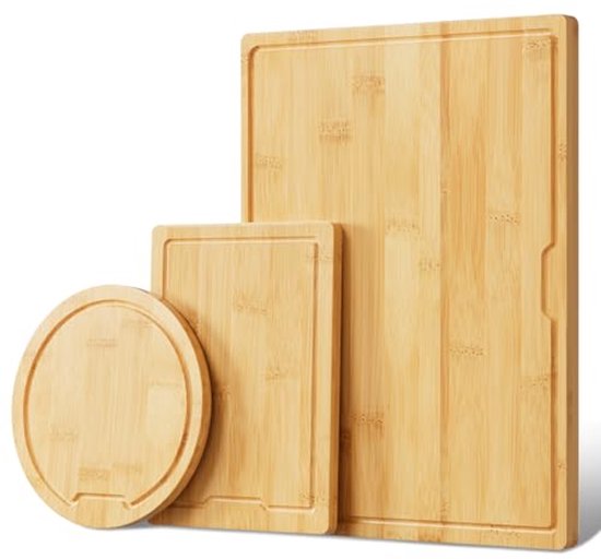 Houten serveerplank, houten plank voor de keuken, rustiek keukenbord, snijplank van